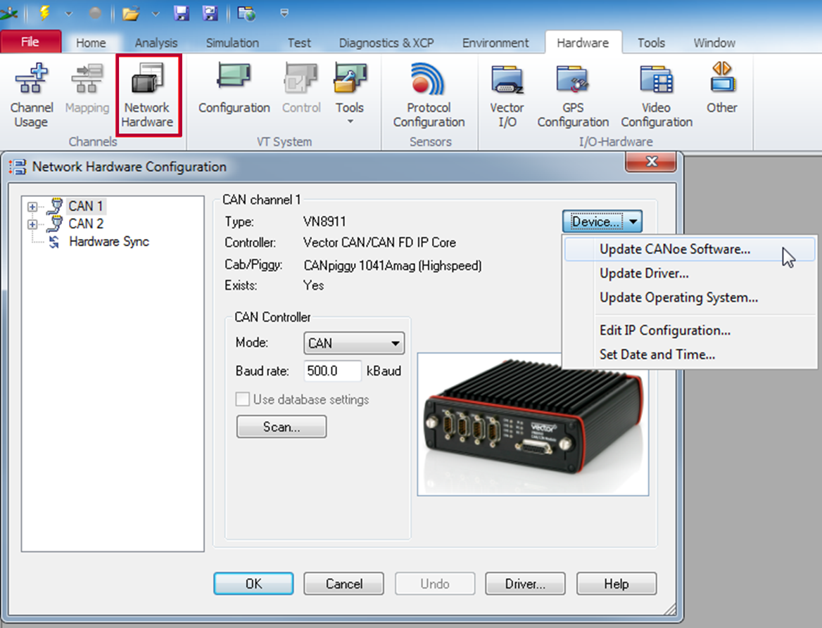  How to Update CANoe Software on a RT Device (VN8900, VT6000, CANoe RT