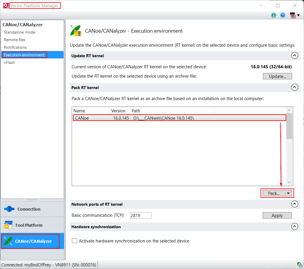  Version of the Standalone Configuration File Does Not Match the CANoe
