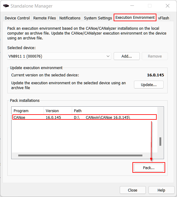  Version of the Standalone Configuration File Does Not Match the CANoe