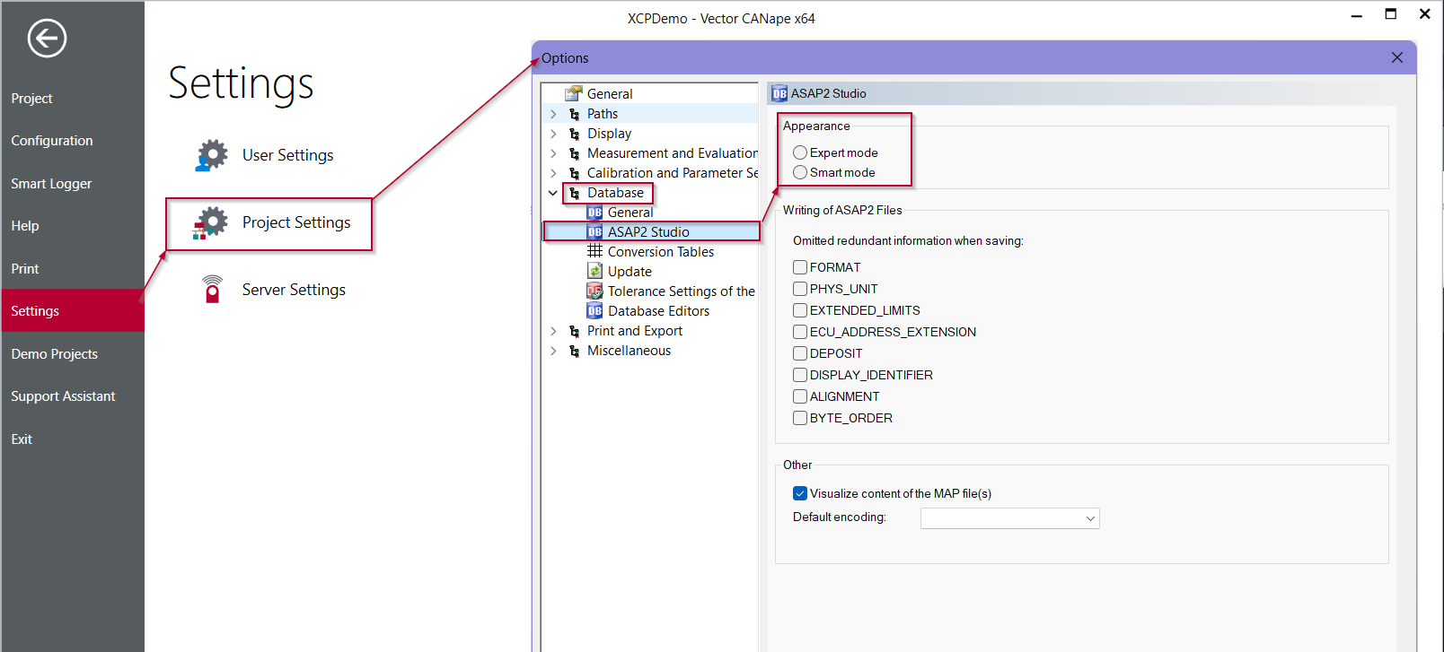 CANape - Change of ASAP2Studio Mode - KnowledgeBase - Vector Support