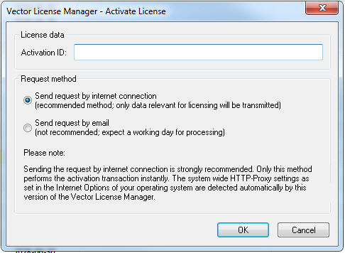 Activating A Software Based License In The Legacy License Model Vector Knowledgebase Public