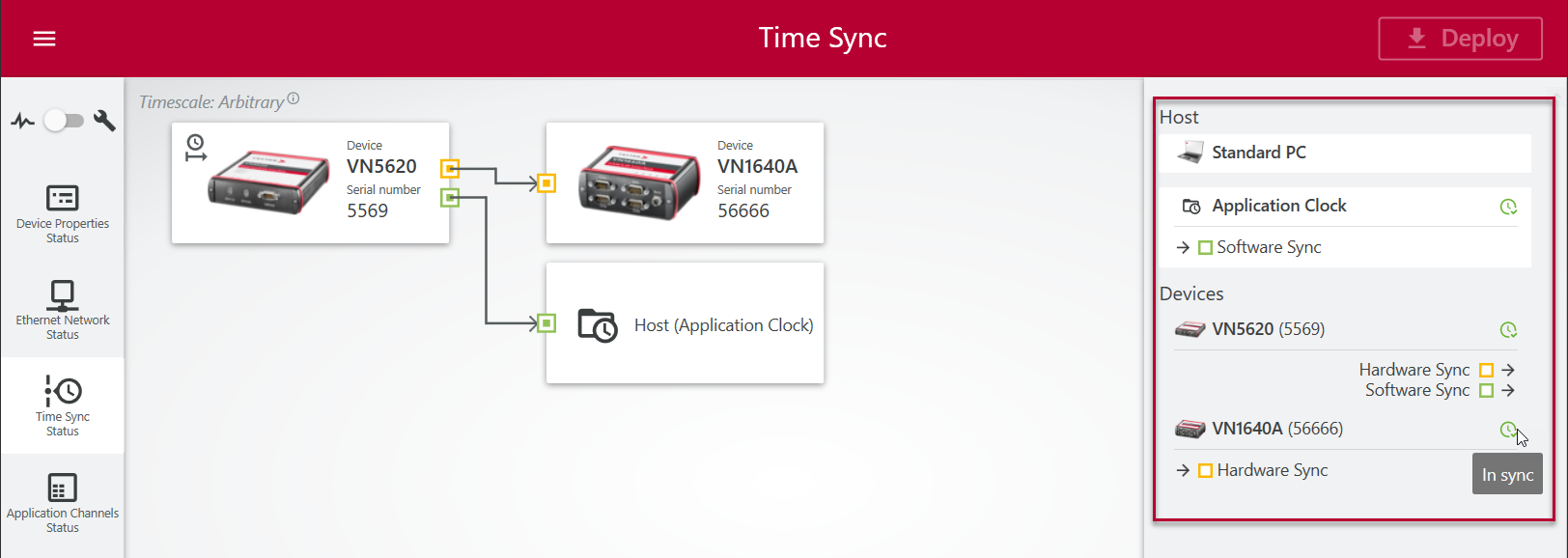 观察CANoe/CANalyzer 和Vector Hardware Manager 中VN 接口的时间同步状态- KnowledgeBase -  Vector Support